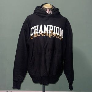 Champion REVERSE WEAVE HOODIE, EMBROIDERED, OLD ENGLISH LOGO size L